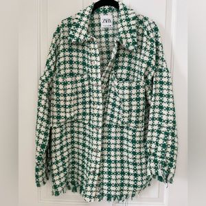 Zara Plaid Tweed Shacket